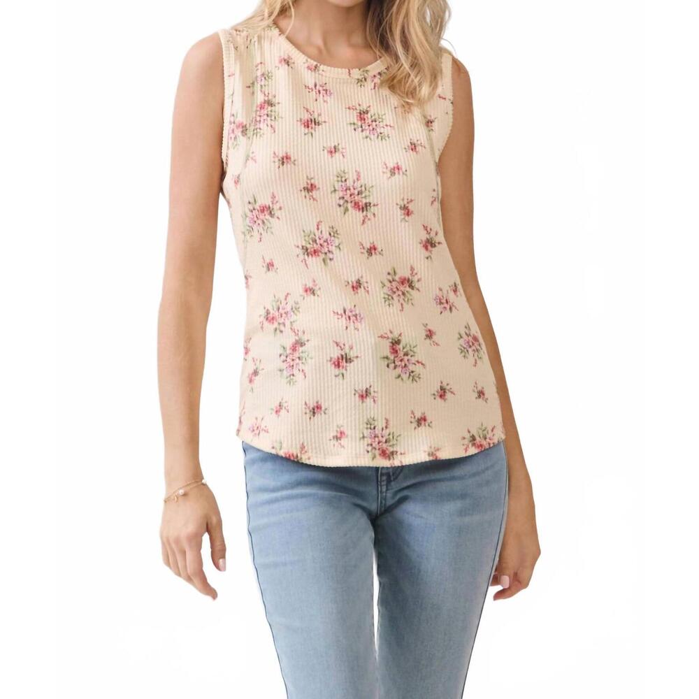 NEW BOMBOM ribbed tank top in floral